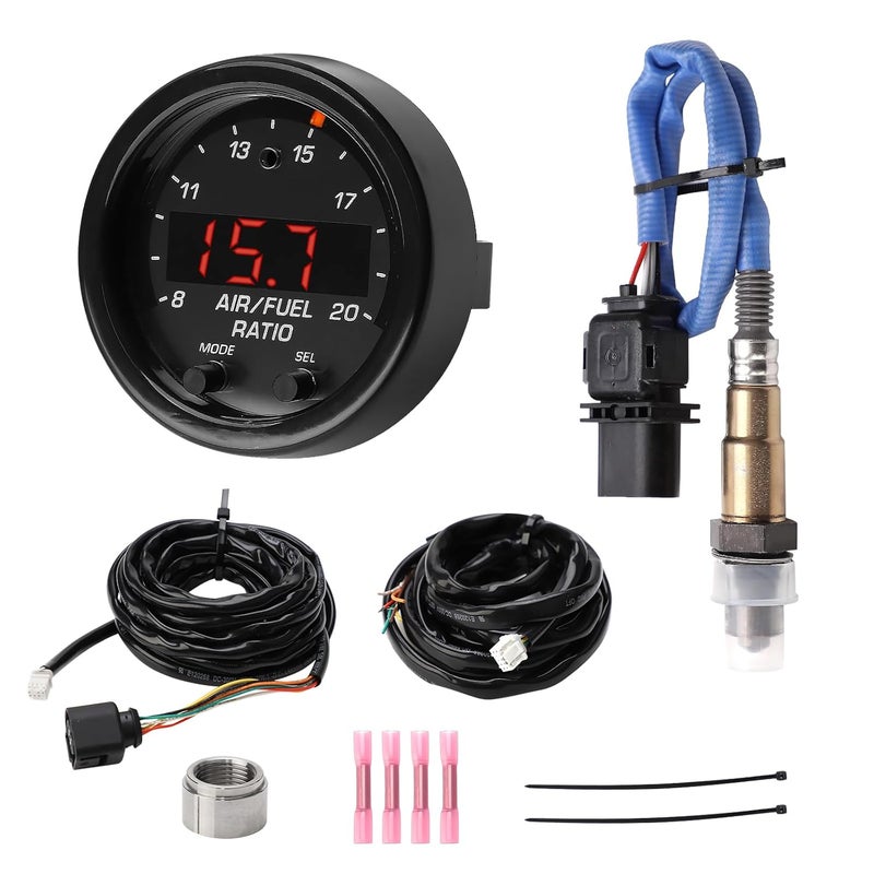 ANDO RACING 30-0300 X-Series 52mm (2-1/16”) Wideband UEGO Air/Fuel Ratio Gauge with LSU 4.9 Sensor Controller Gauge with Wideband Oxygen Sensor - Image 1